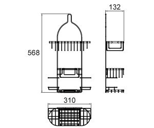 Полка Milardo 014W050M44 многоярусная прямая