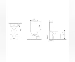 Унитаз-компакт Am.Pm Gem FlashClean безободковый с сиденьем микролифт, C908600SC
