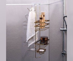 Полка прямоугольная Fixsen FX-872 двухэтажная, бронза