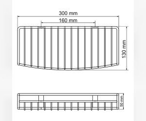 Полка металлическая WasserKraft Серия К, K-1611