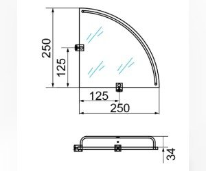 Полка угловая Veragio Gifortes VR.GFT-9031.BR, бронза