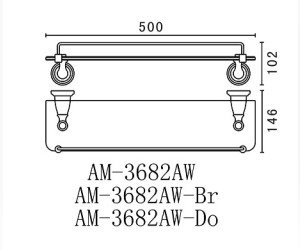 Стеклянная полка Art&Max Bianchi BIANCHI AM-E-2611-Cr, хром