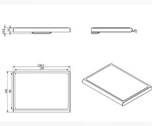 Полка Langberger Black Edition, резина anti-slip, черный матовый, 38051F-BP