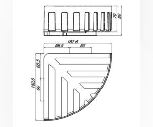 Полочка угловая Emco System 02 3545 001 33