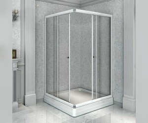 Душевой уголок Радомир 100, 100 х 100 х 196 см, квадратный, стекло прозрачное/матовое