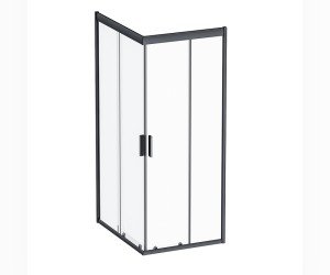 Душевой уголок Gem S Square, 100 x 80 см, высота 200 см, стекло прозрачное, профиль черный матовый, W93G-404-100280-BT
