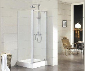 Душевой уголок Bravat Drop 100 х 100 x 200 см, дверь распашная, стекло прозрачное, хром, BS100.2110A