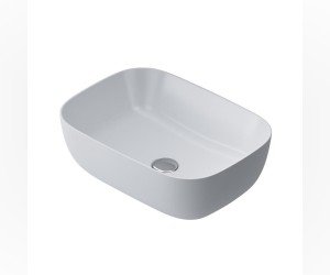 Раковина Am.Pm Universal, 45 см, накладная, фарфор, белый глянцевый, C8FC0X045GWRE