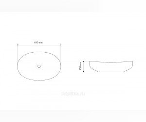 Раковина Excellent Filina CEAC.630.420.WH, накладная, 64 х 42 см