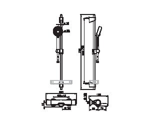 Смеситель для душа Oras Nova 7414U с душевым комплектом