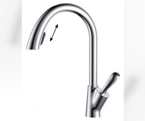 Смеситель D&K Venice Baciano DA1032541 для кухонной мойки с выдвижным изливом