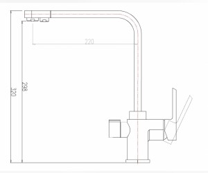 Смеситель Zorg Clean Water ZR 334 YF-BLACK для кухни под фильтр, цвет черный