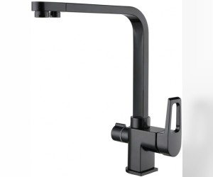 Смеситель Zorg Clean Water ZR 334 YF-BLACK для кухни под фильтр, цвет черный