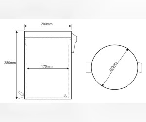 Ведро для мусора 5 л Bemeta Hotel 104315012 с педалью, крышка SoftClose, хром глянцевый