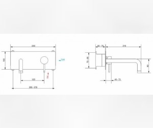 Смеситель RGW Shower Panels SP 45-10 B, 21140545-04, для раковины, черный