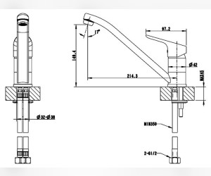 Смеситель Bravat Drop F74898C-2 для кухонной мойки