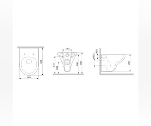 Подвесной унитаз Am.Pm Gem FlashClean безободковый, с сиденьем микролифт, C901700SC