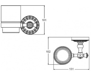 Держатель стакана одинарный Zorg Antic AZR 03 BR, цвет бронза