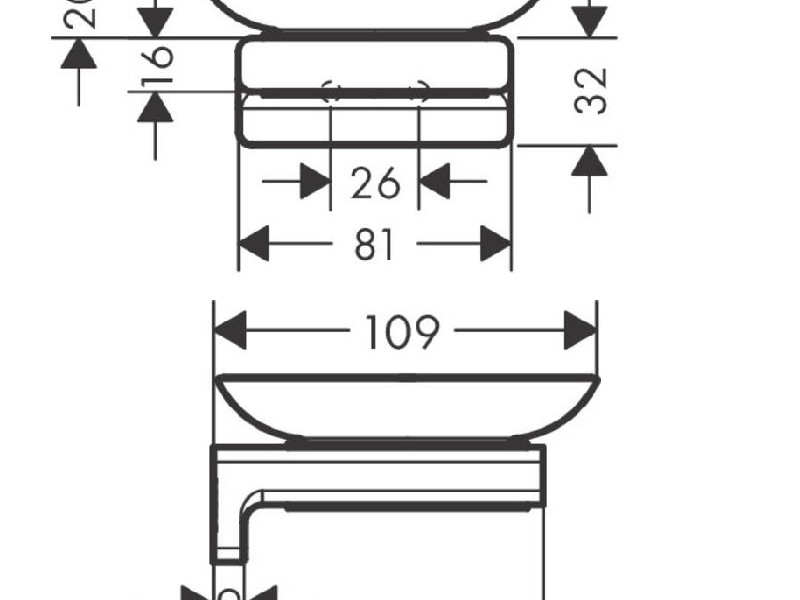 Мыльница Hansgrohe AddStoris, цвет держателя черный матовый, 41746670