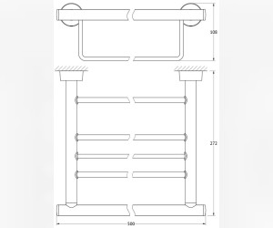 Полка для полотенец FBS Nostalgy NOS 041 длина 50 см