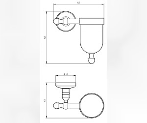 Держатель освежителя воздуха Migliore Mirella 17164 - бронза