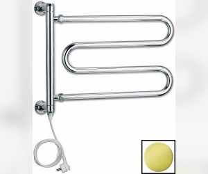 Полотенцесушитель электрический Margaroli Vento 510 510GOC, высота 36.5см, ширина 59 см, золото