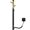 Полотенцесушитель электрический Vincea 15х140, высота 140 см x ширина 15 см, матовый черный/золото , VTD-1DB1E