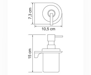 Дозатор для жидкого мыла Kammel, 170 мл, K-8399W
