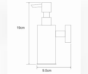 Дозатор для жидкого мыла WasserKRAFT Серия К, антивандальный, черный, K-1399B