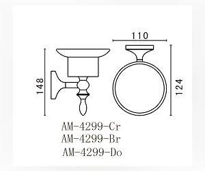 Мыльница Art&Max Bohemia AM-E-4299-Do, золото