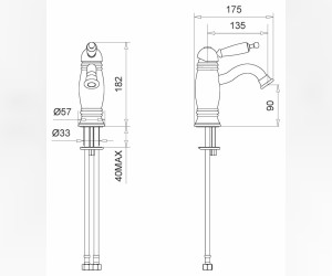 Смеситель Migliore Oxford 19135 для раковины - хром
