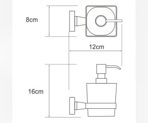 Дозатор для жидкого мыла с держателем WasserKRAFT Dill, K-3999