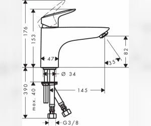 Смеситель для ванны Hansgrohe Monotrou Logis 71311000