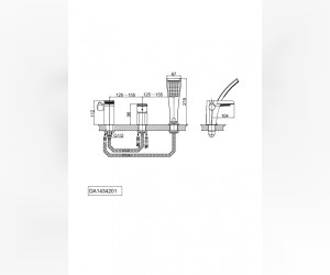 Смеситель D&K Berlin Freie DA1434201 на борт ванны