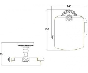 Бумагодержатель с крышкой Zorg Antic AZR 08 SL, цвет серебро