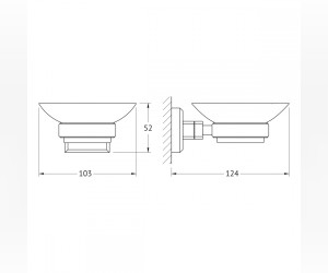 Держатель Artwelle Hagel 9922A с мыльницей, цвет хром