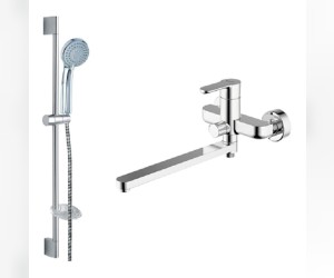 Комплект смесителей 2 в 1 Bravat Stream F00411C, хром