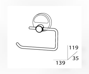 Держатель туалетной бумаги FBS Luxia LUX 056
