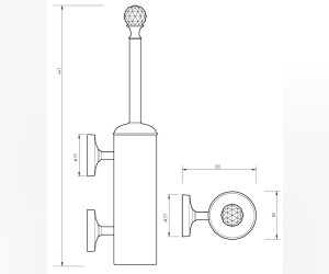 Ершик настенный Migliore Amerida 16598 золото