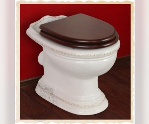 Напольный унитаз Migliore Milady декор D3/.BR