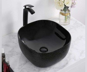 Раковина CeramaLux Серия NC D1301H004 накладная, черный