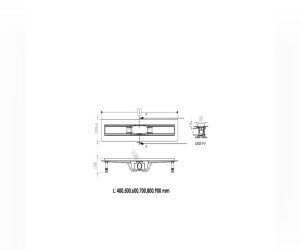 Дренажный канал Timo Smart 60 см с решеткой Double Gap под плитку, цвет сталь, SM-DGG60-LS40(DRY)
