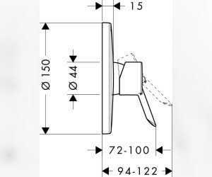 Смеситель Hansgrohe Focus S 31763000 для душа внешняя часть