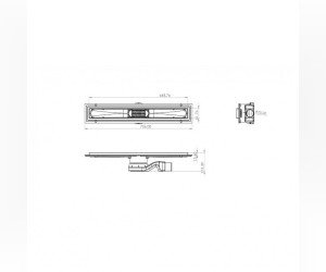 Дренажный канал Timo Basic Line 65 см с перфорированной решеткой, цвет сталь, BLSG-65 S50R