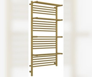 Полотенцесушитель электрический Сунержа Богема 3.0 1200 x 600 с 4 полками, ширина 63.2 см, высота 132.4 см, состаренная латунь, L/R