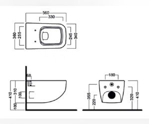 Подвесной безободковый (Rimless) унитаз Hatria Next, крышка микролифт, быстросъемное, белый, Y1F101 Y1F301