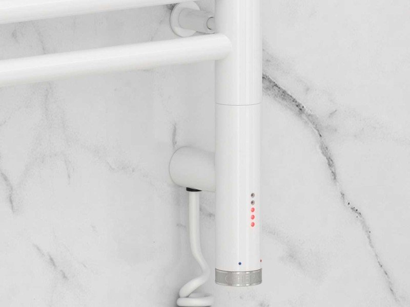 Полотенцесушитель электрический Сунержа Богема 3.0 1200 x 500 с полкой, ширина 53.2 см, высота 132.4 см, белый, L/R