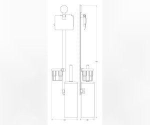 Комплект для туалета с металлическим ершом Artwelle Harmonie HAR 055