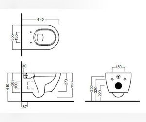 Подвесной безободковый (Rimless) унитаз Hatria Fusion, крышка микролифт, белый, Y1CC01 (Y1V101) Y9AQ01