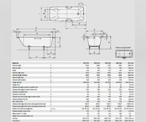 Стальная ванна Kaldewei Cayono мод. 751, 180 х 80 х 41 см, easy-clean, 2751.0001.3001